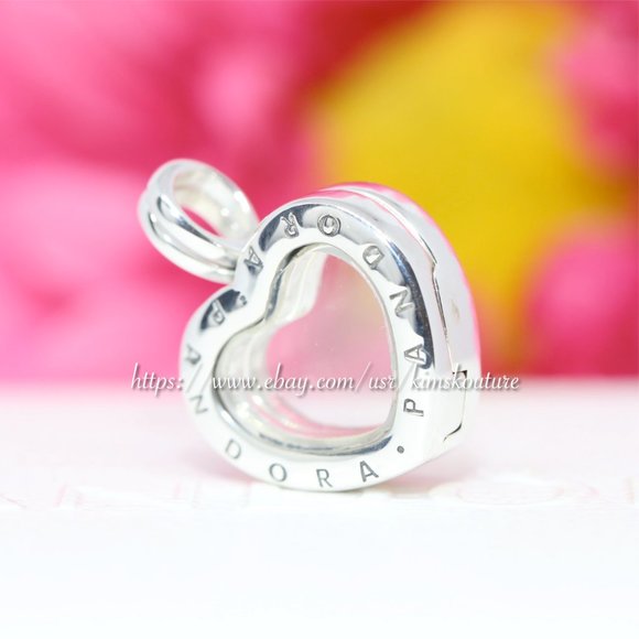 PANDORA Sparkling Floating Heart  Locket 797248CZ - Picture 3 of 4